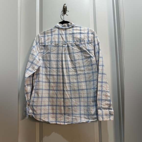 Ll Bean Multi Color Plaid Button Down Shirt Medium Long Sleeve 100% Cotton - Picture 7 of 7